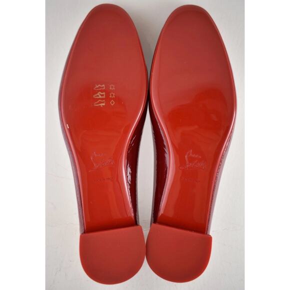 Christian Louboutin Sweetie Jane Flat Loubi Red Patent Vog Ballet Ballerina 41.5 - Picture 14 of 14